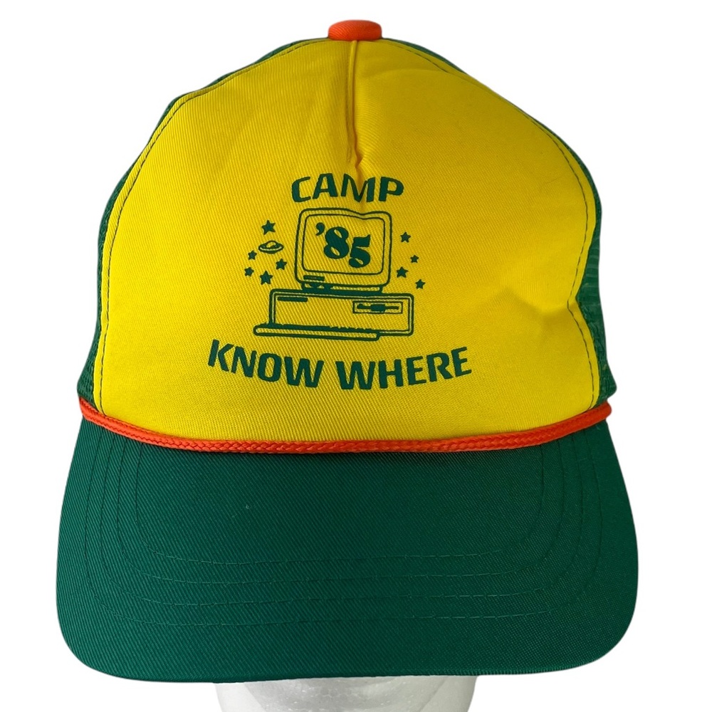 Netflix Stranger Things Camp Know Where ‘85 SnapBack Trucker Cap Hat Mesh Green